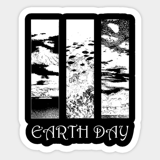 Earth Day White Tones Sticker by Cendello